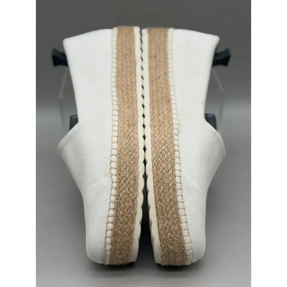 Dr. Scholl's Shoes Women's Sunray Espadrille Loafer White Canvas, Size 11 M